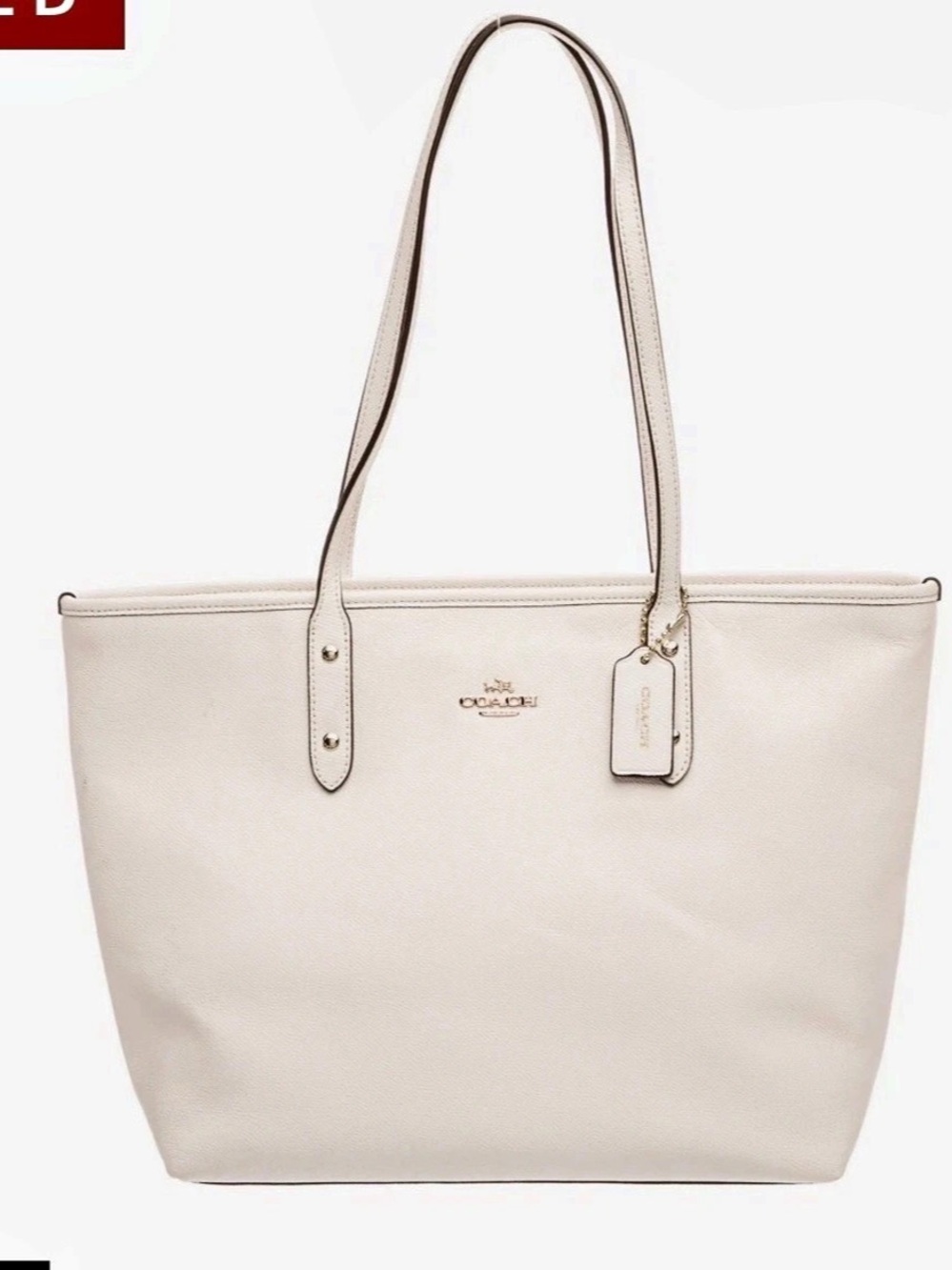 Coach City Zip Tote Off-white F58846